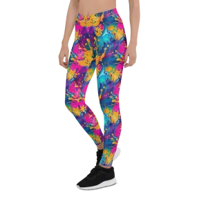 Colorful Paint Splash Leggings