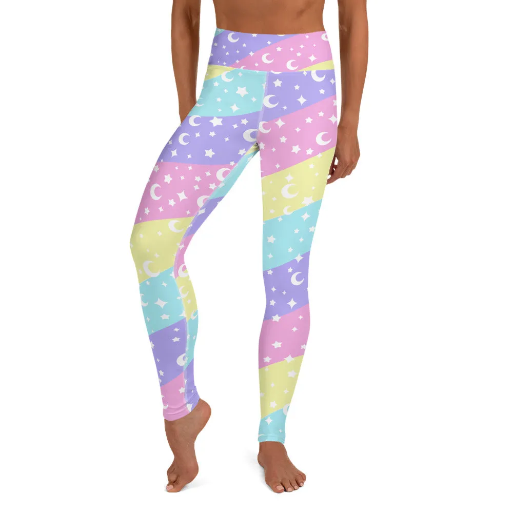 Cosmic Rainbow Yoga Leggings