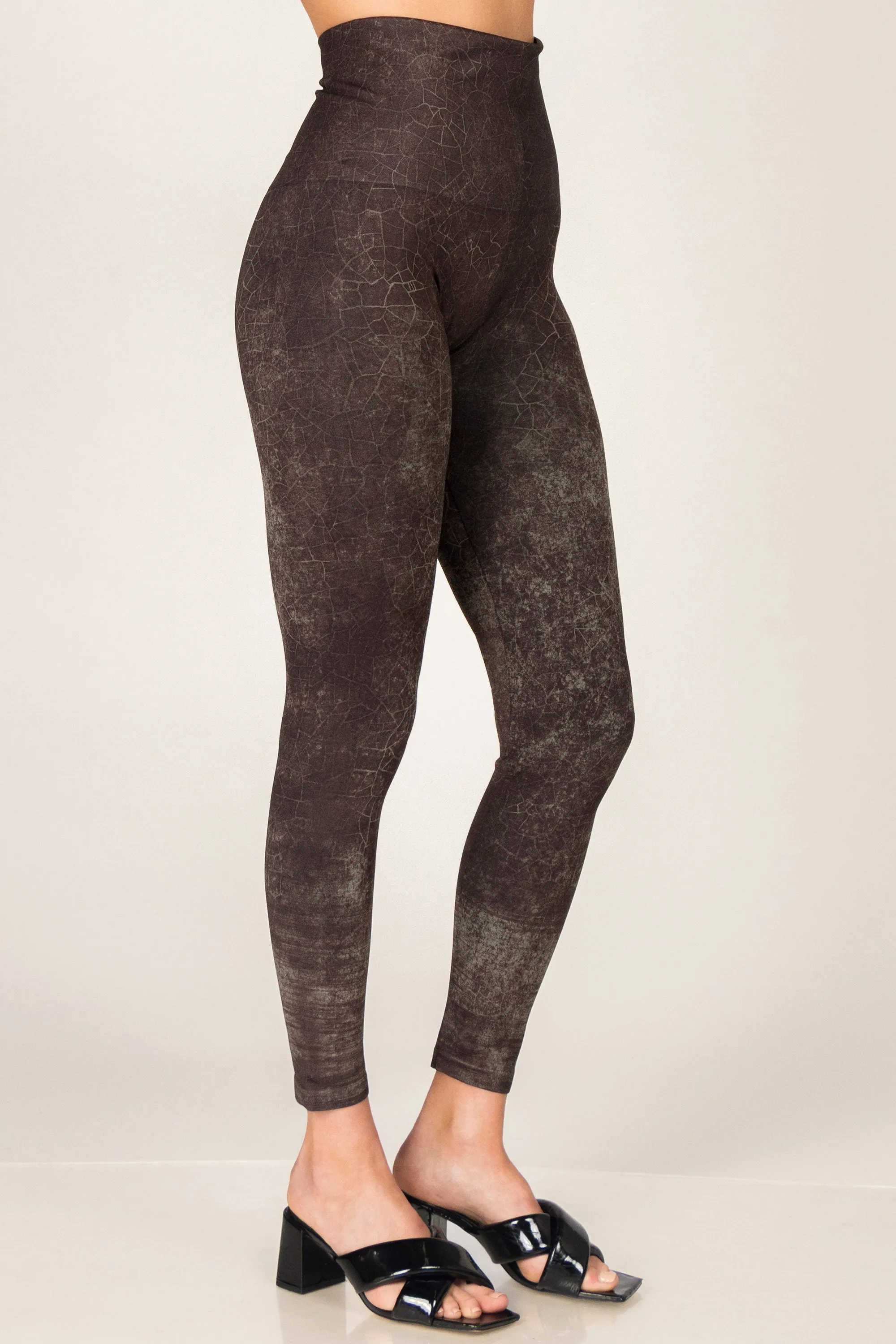 Cracked Leather Print Legging