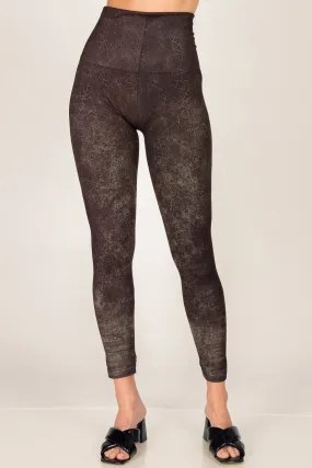 Cracked Leather Print Legging