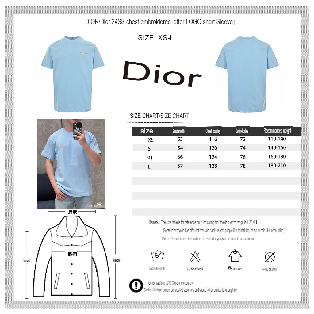 Dior Christian Dior Couture Light Blue T-Shirt