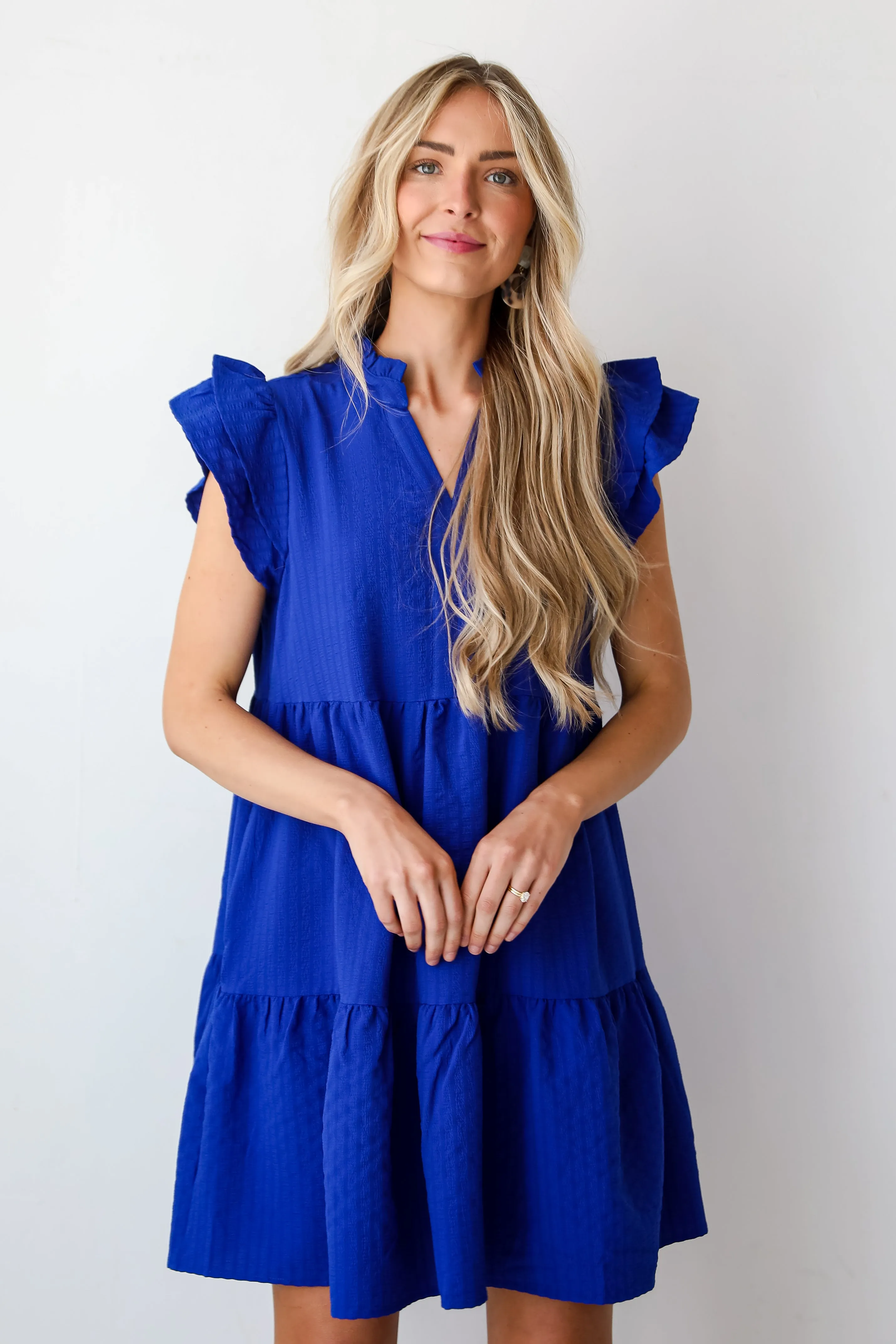 Divine Poise Royal Blue Mini Dress