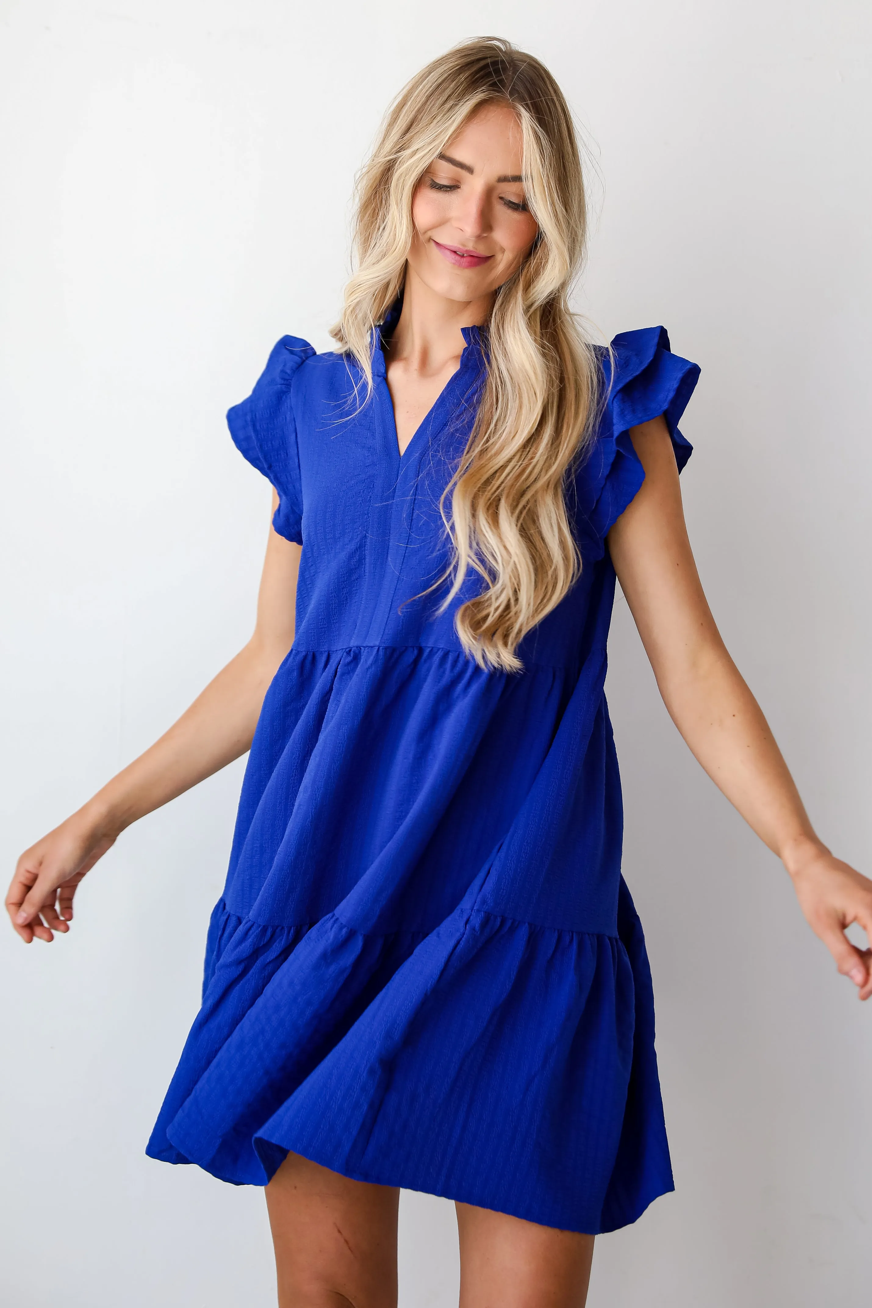 Divine Poise Royal Blue Mini Dress