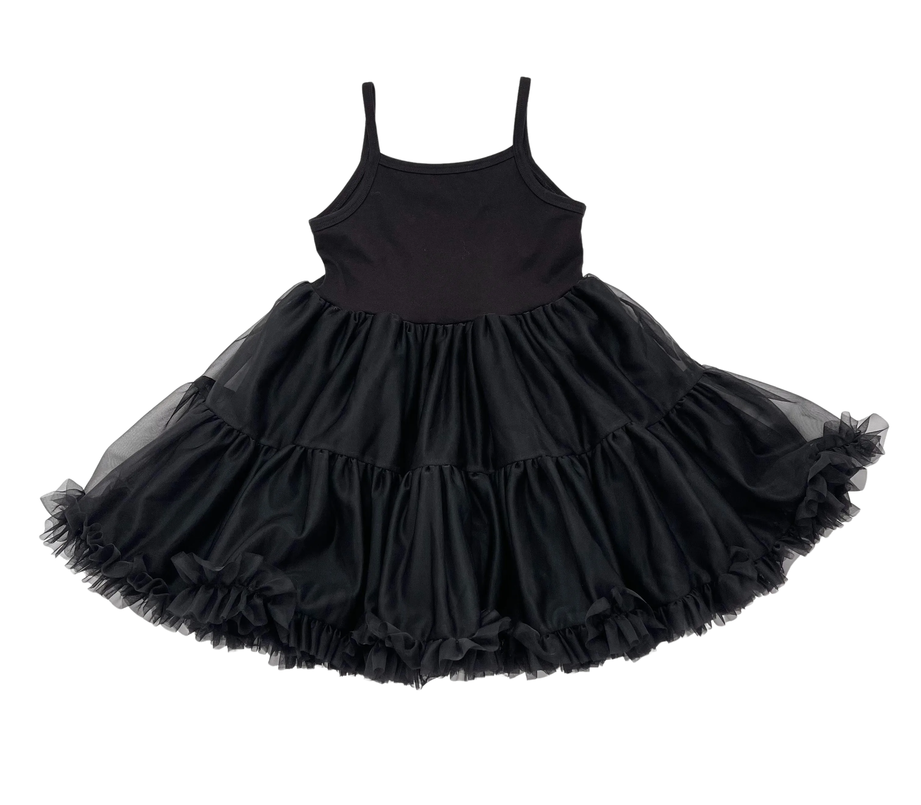 DOLLY PETTI SPAGHETTI PETTISKIRT TUTU DRESS black