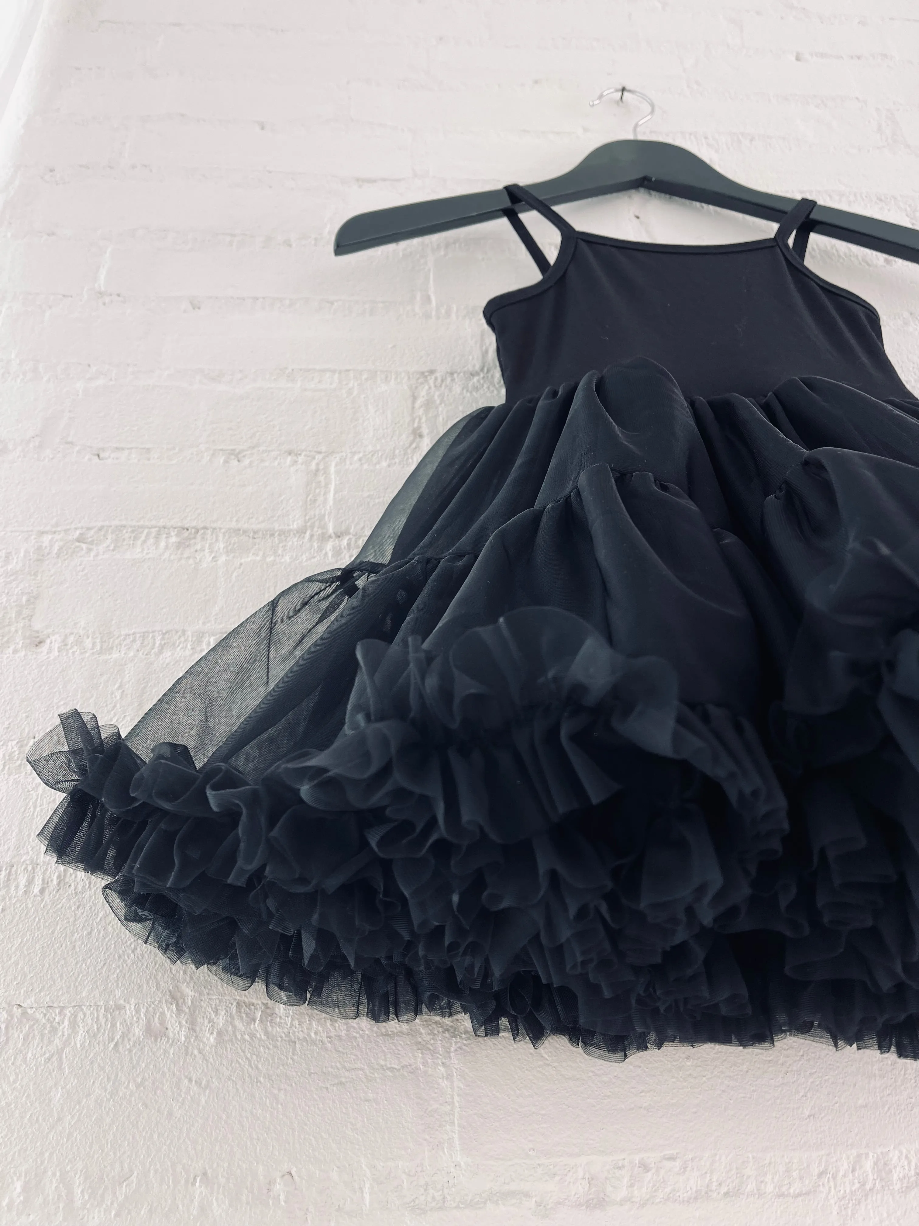 DOLLY PETTI SPAGHETTI PETTISKIRT TUTU DRESS black