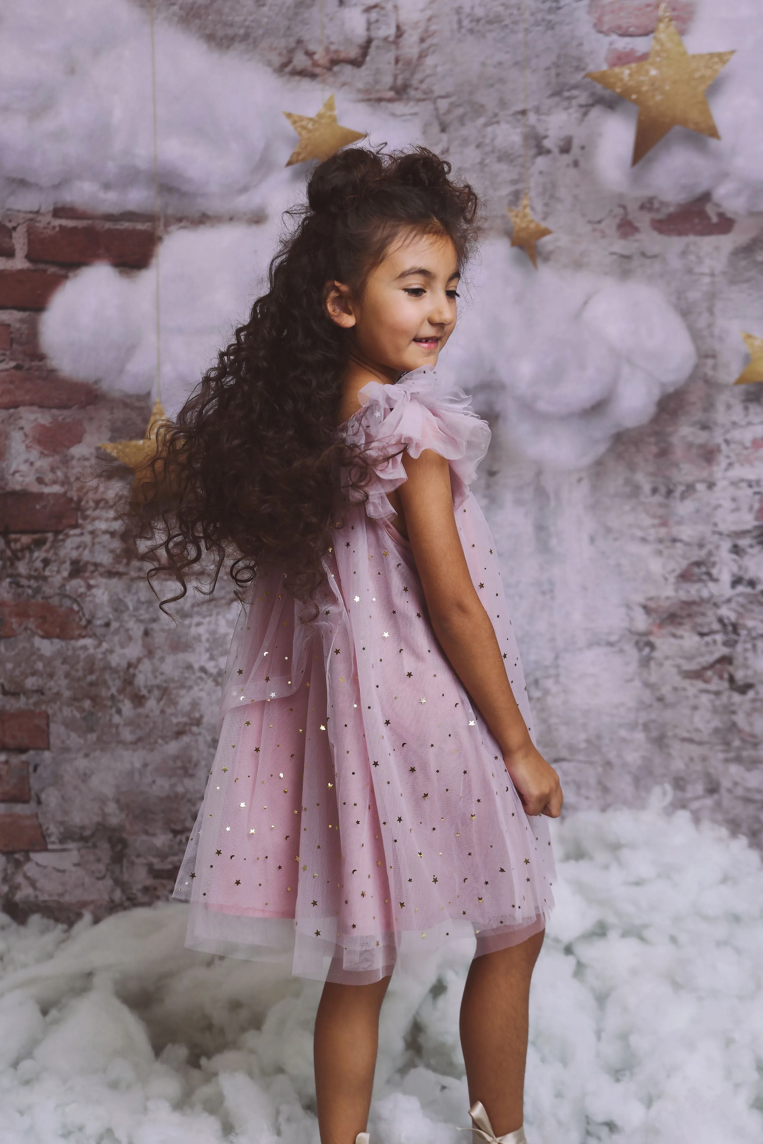 DOLLY® STARS & MOON ⭐️ 🌙 TULLE FAIRY DRESS dusty violet