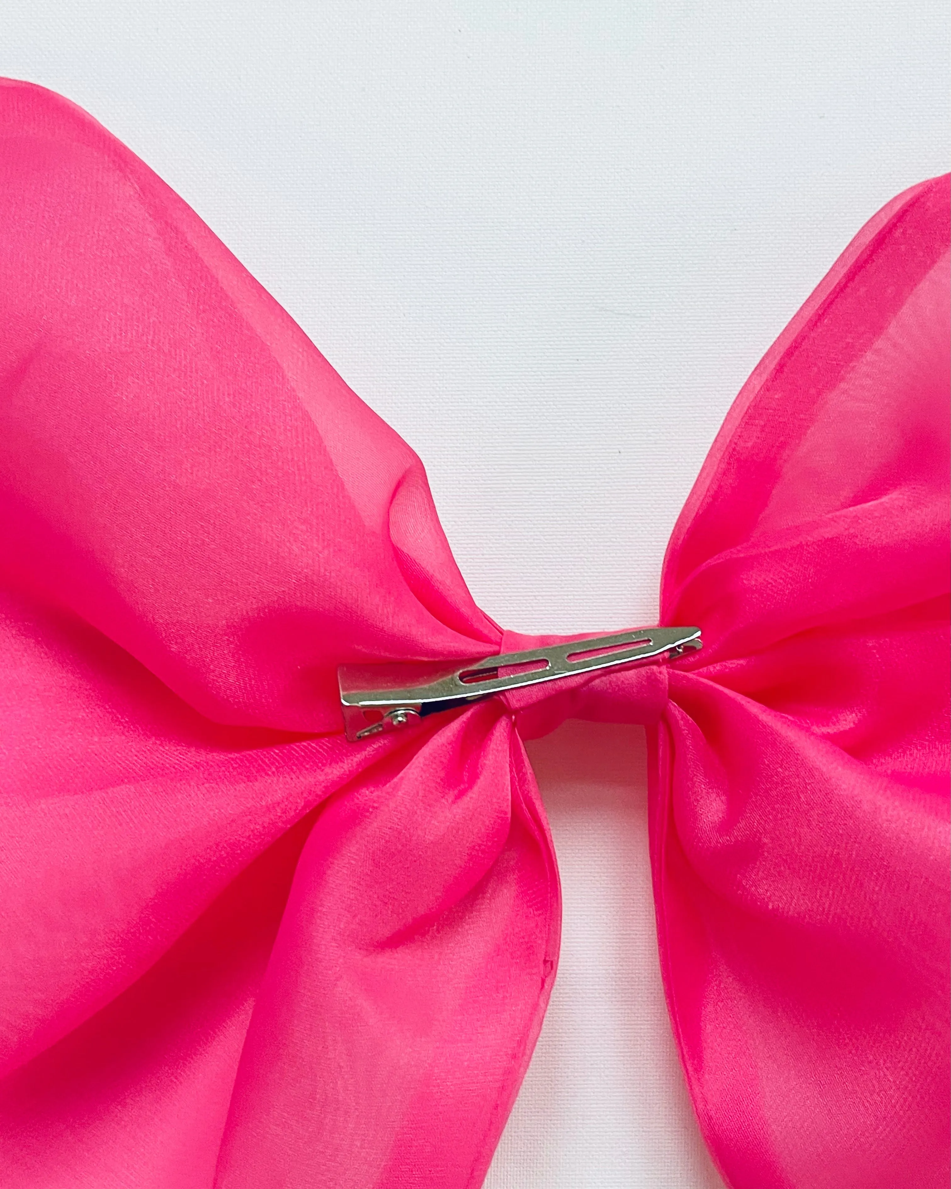 DOLLY WORLD BIG ORGANZA HAIR BOW barbiepink