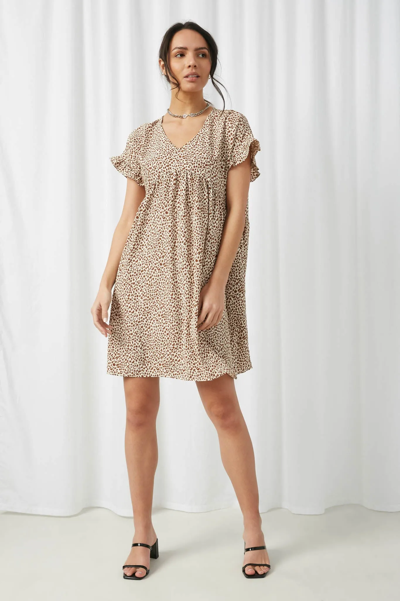 Dotted Mini Tunic Dress