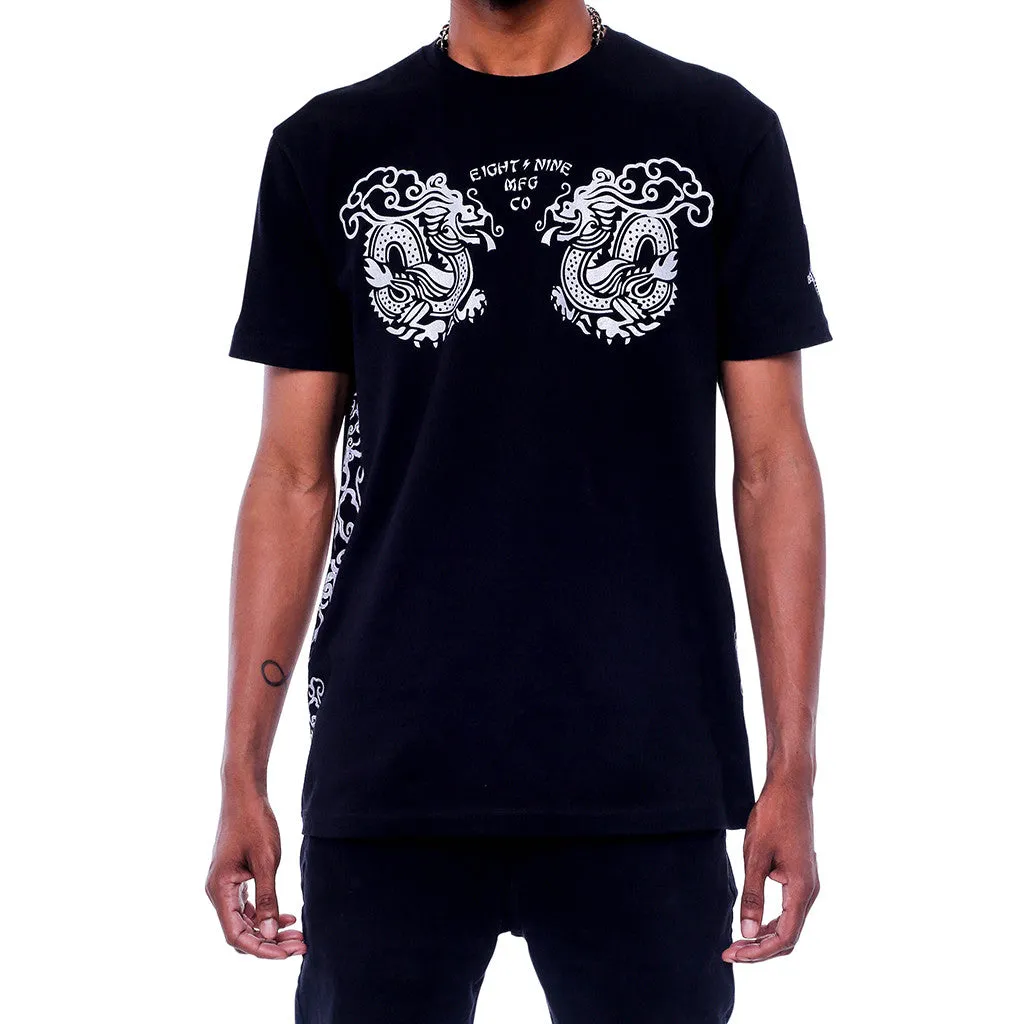 Double Up Black Metallic T Shirt