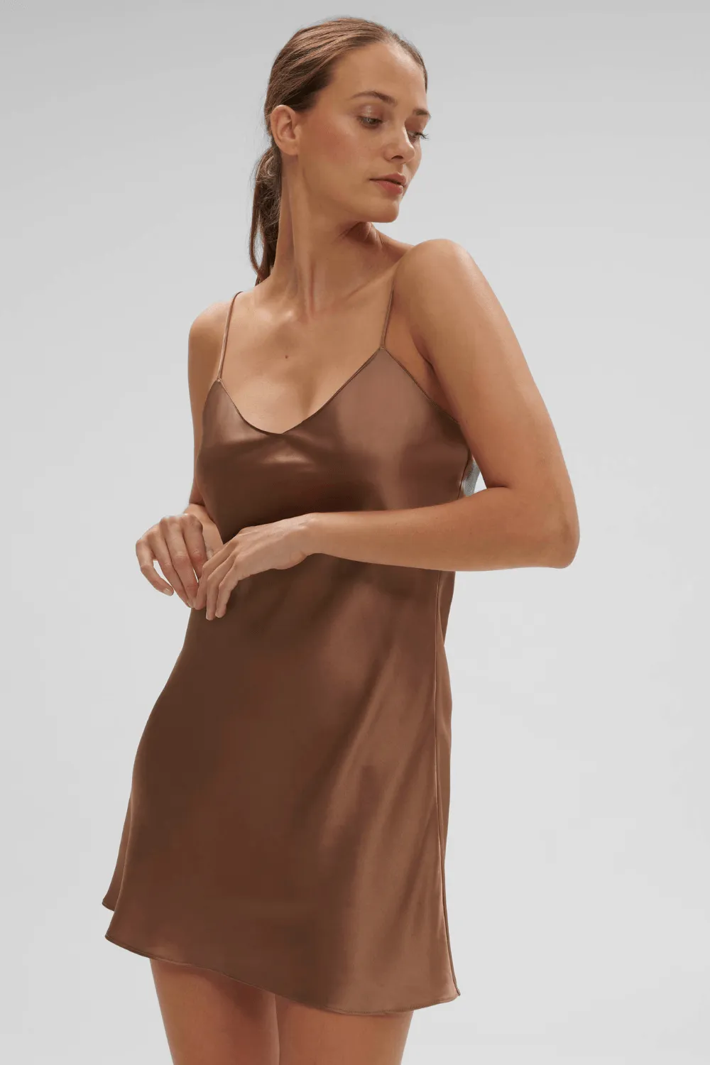 Dream Silk Nightdress Macchiato