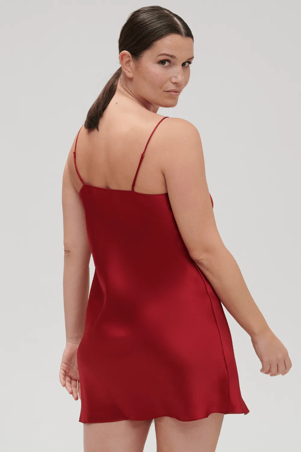 Dream Silk Nightdress Tanga Red