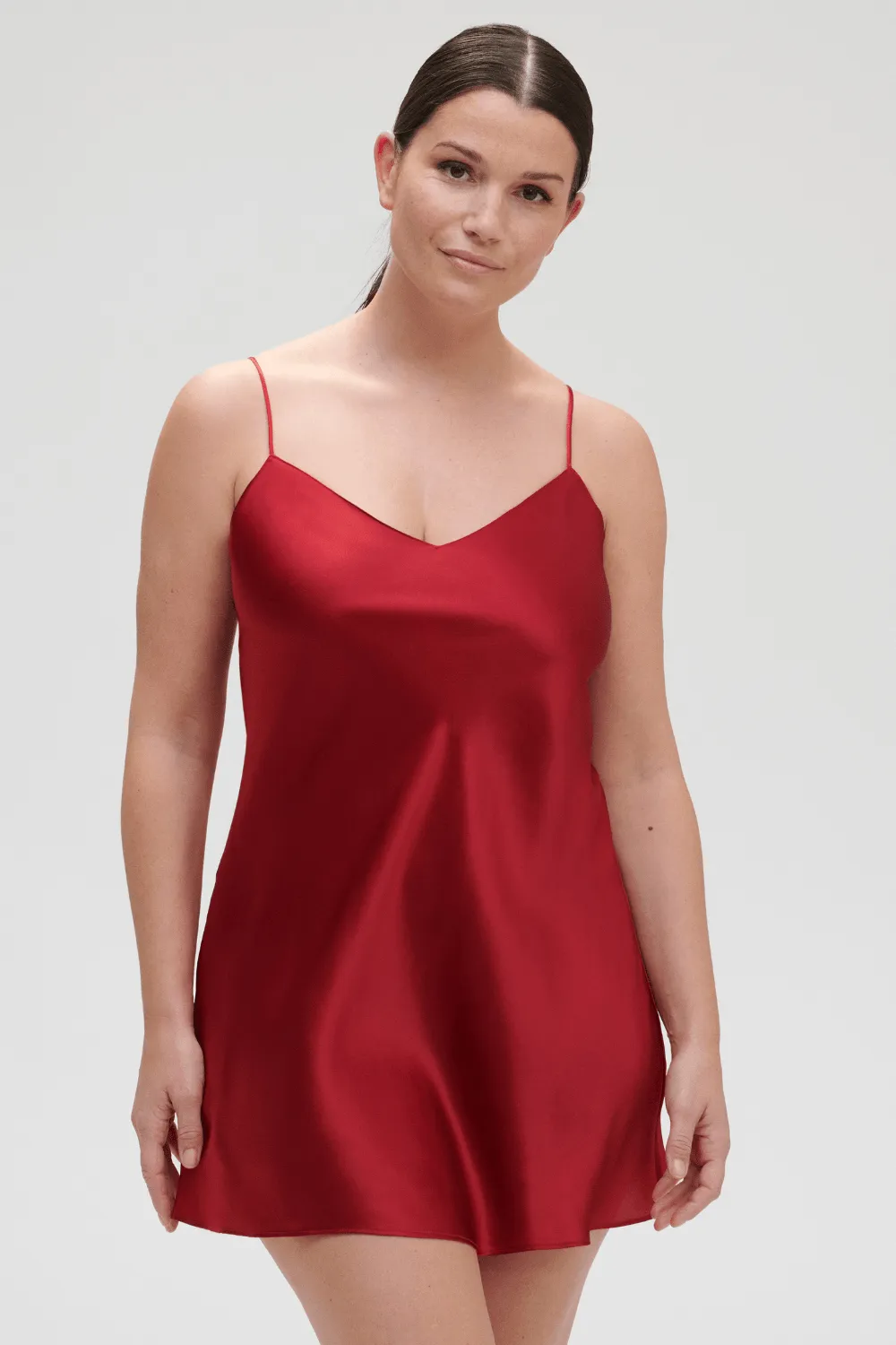 Dream Silk Nightdress Tanga Red