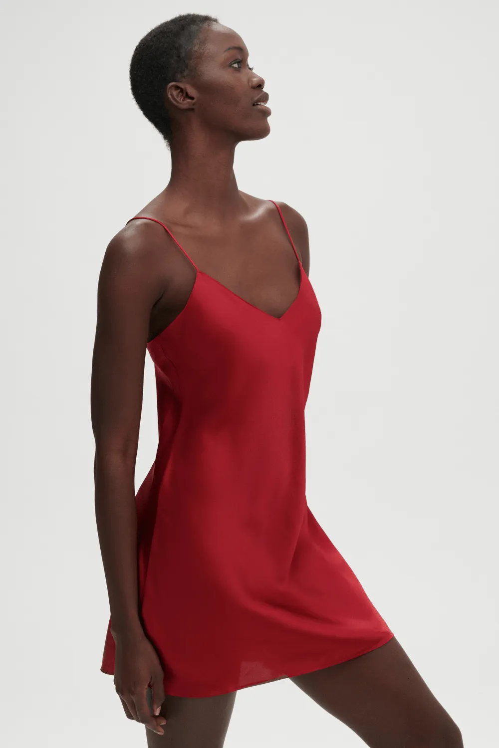 Dream Silk Nightdress Tanga Red