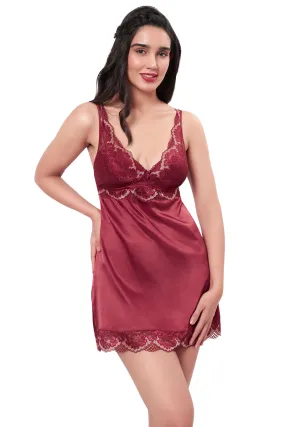 Eternal Bliss Satin Lace Babydoll