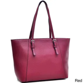 Faux leather tote bag | Red