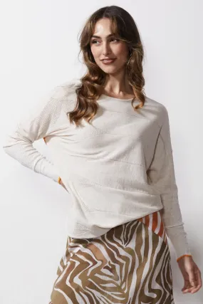 Feather Pattern Jumper By LD & Co