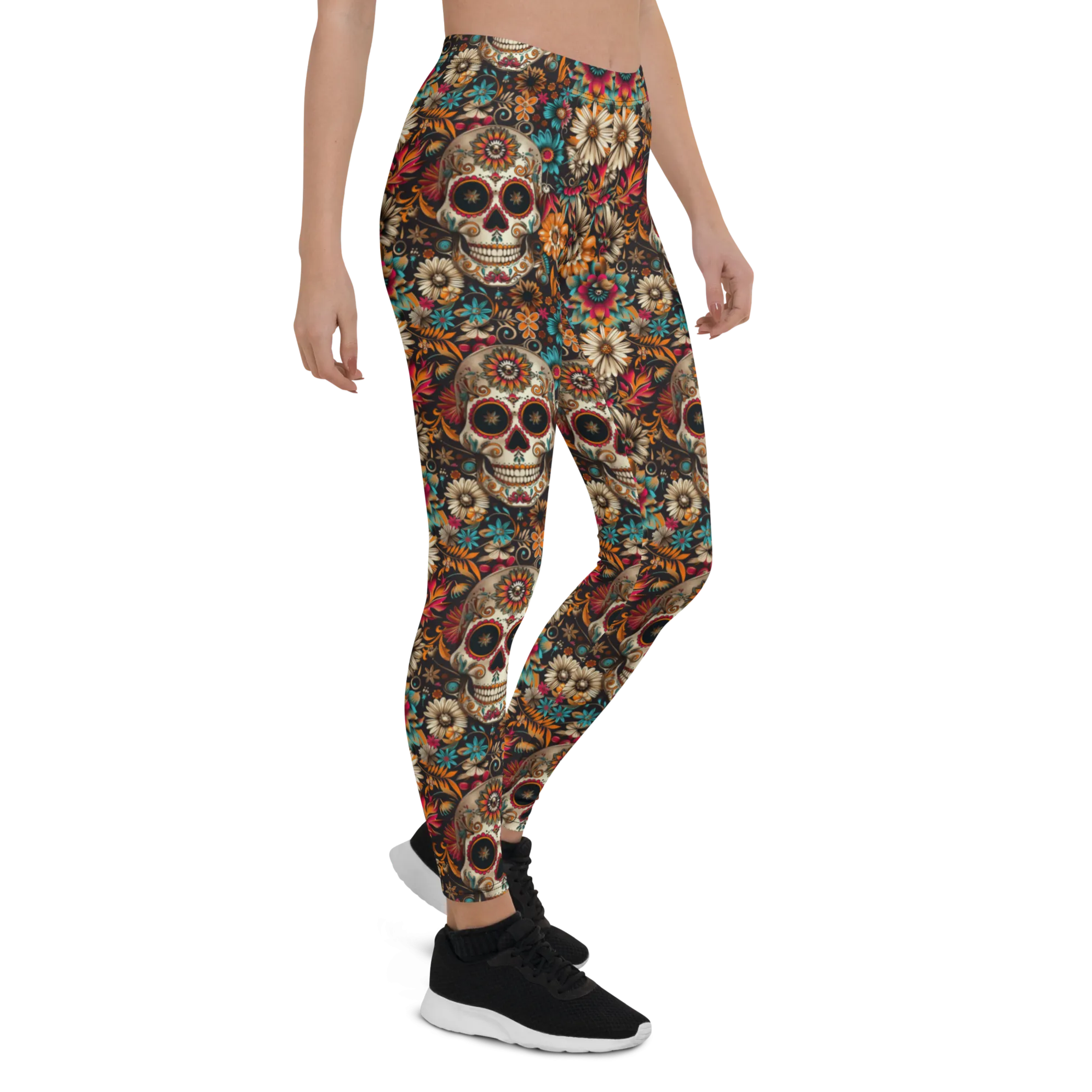 Festival Colorful Sugar Skull Leggings