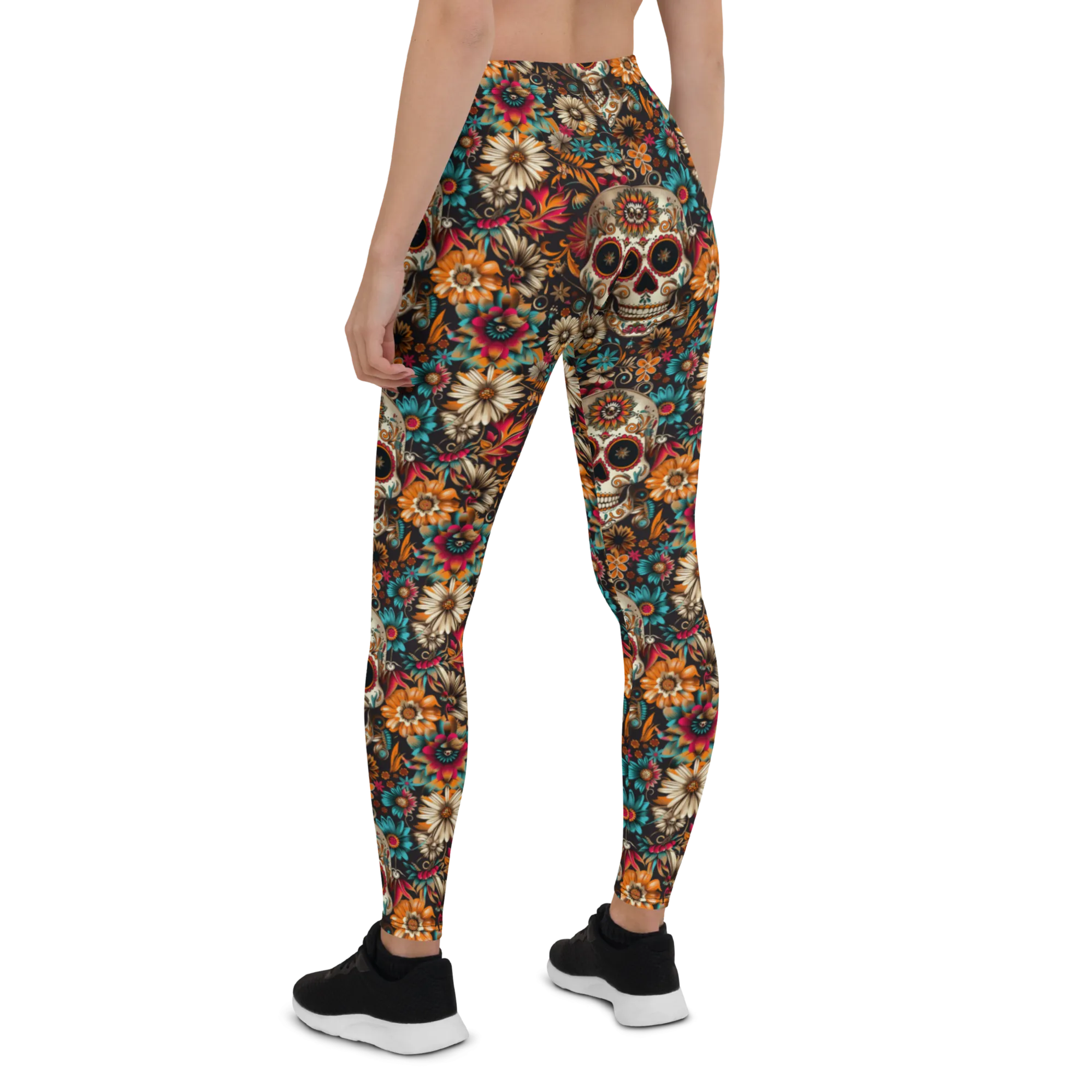 Festival Colorful Sugar Skull Leggings