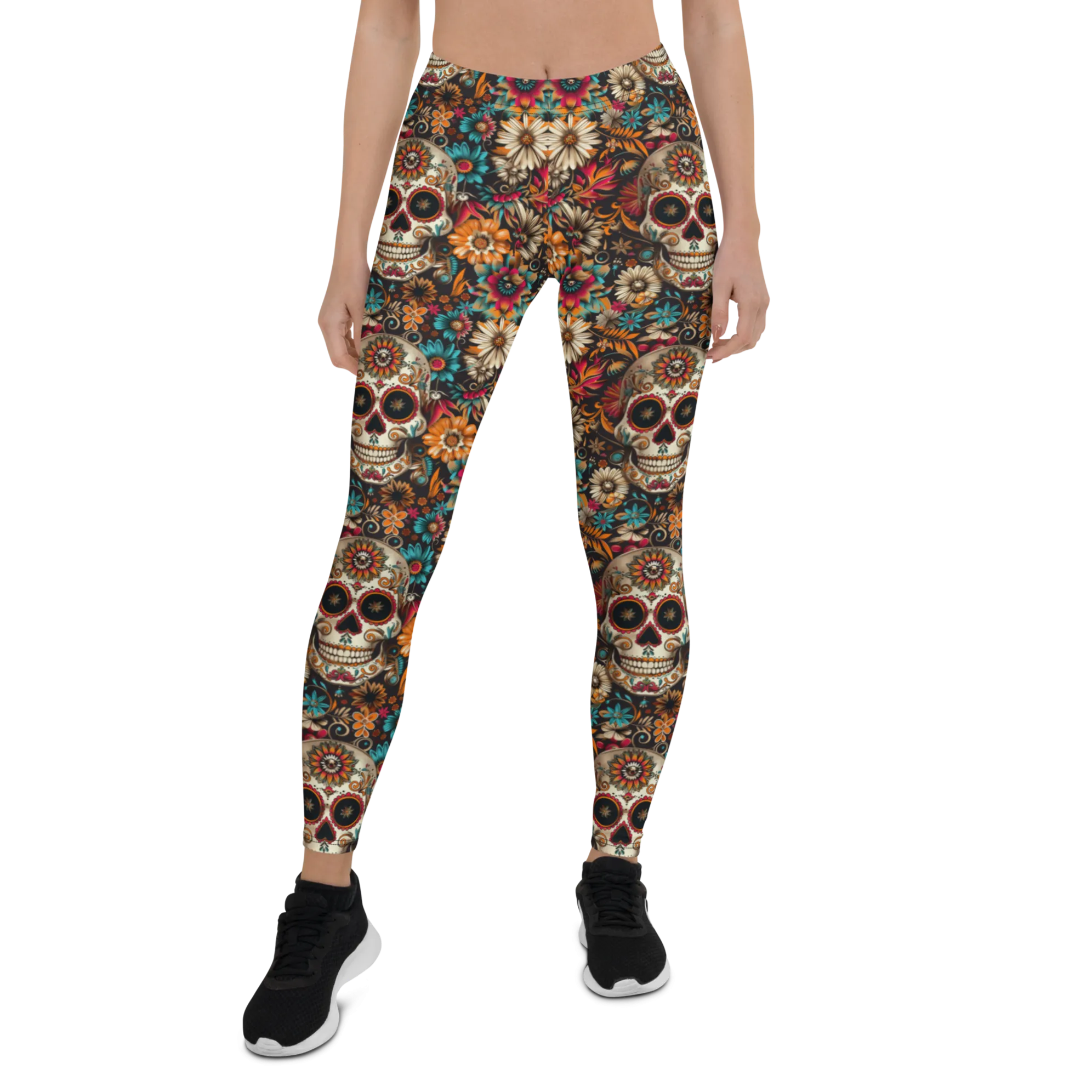 Festival Colorful Sugar Skull Leggings