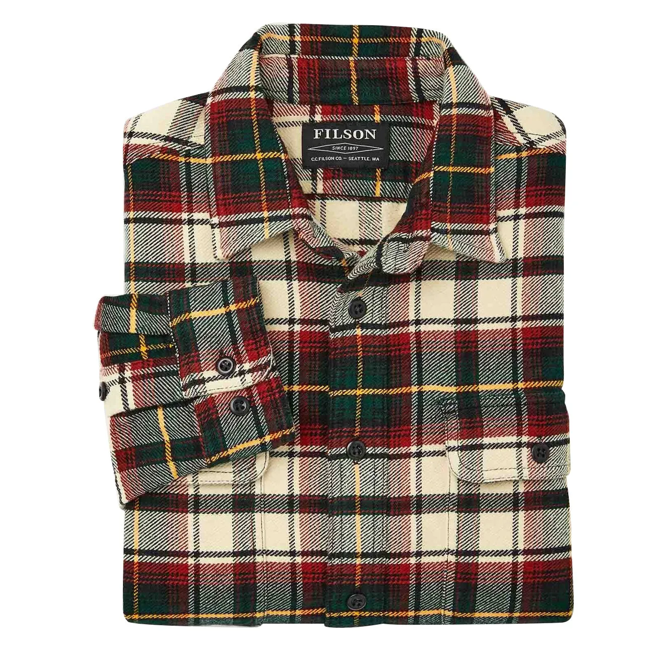 Filson Vintage Flannel Work Shirt Sand / Ironwood