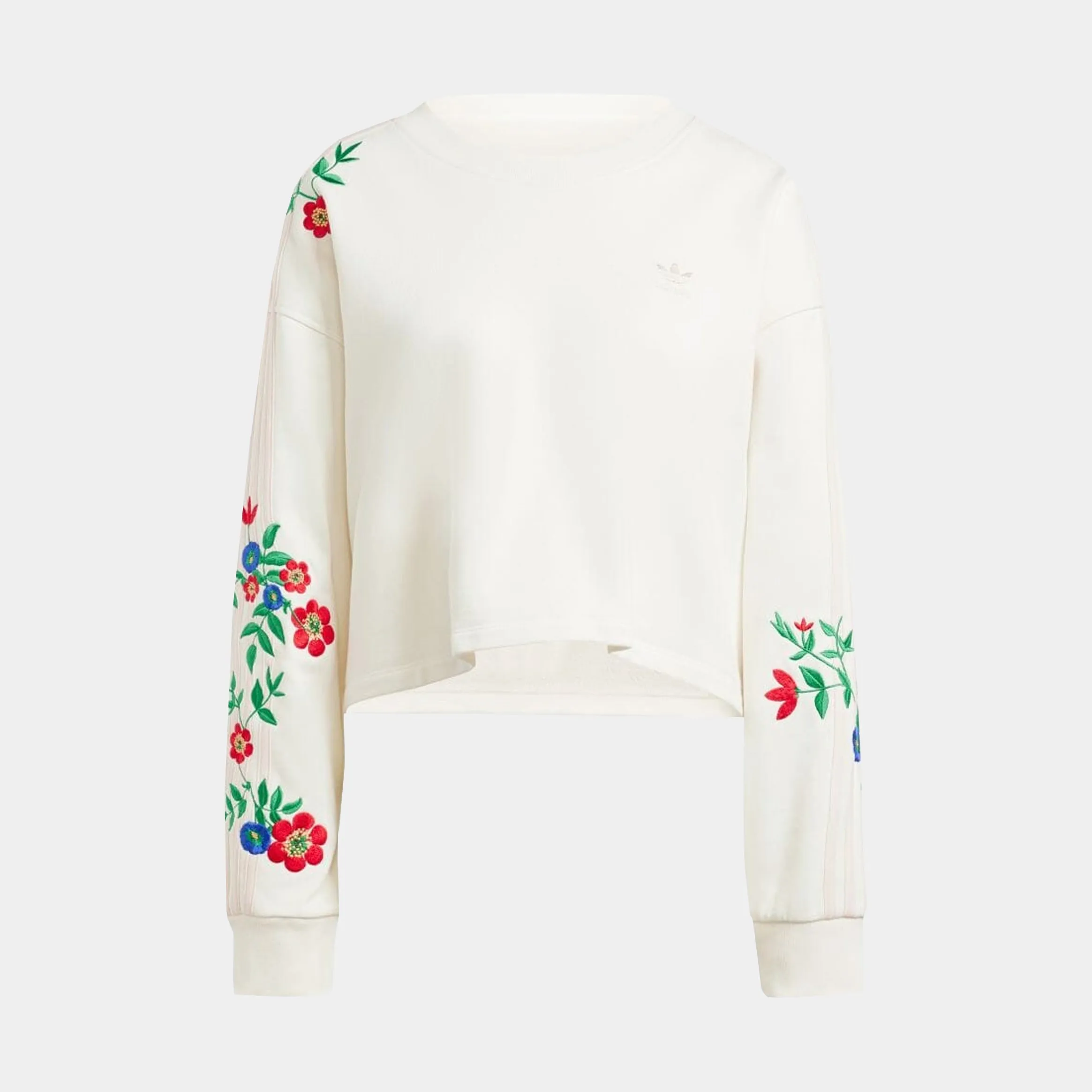 Floral Graphics Womens Crew (White/Pink)