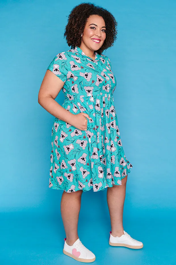 Frankie Green Koala Dress