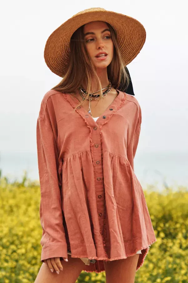 Frayed and Chic Swing top