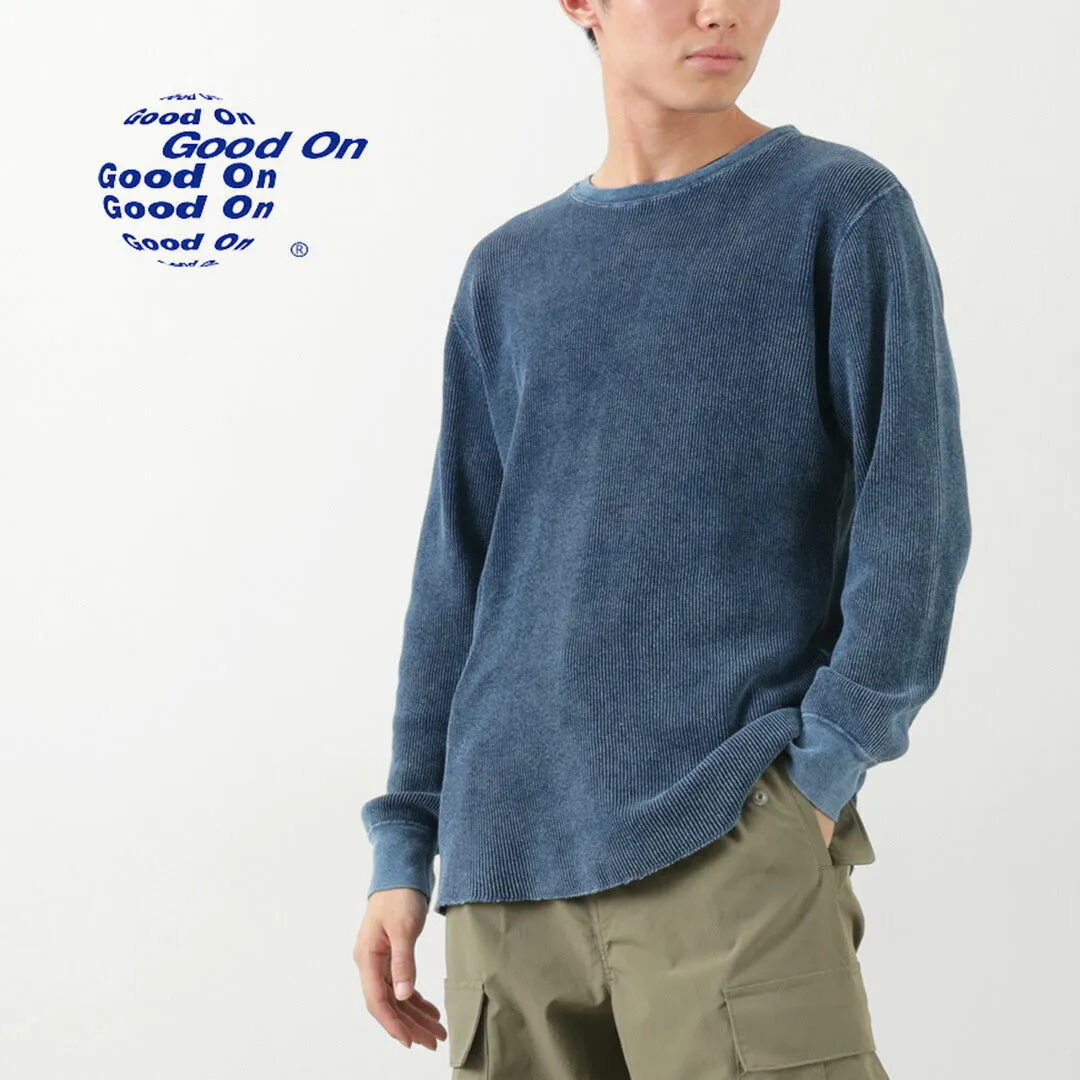 GOOD ON / Indigo Long Sleeve Thermal T-Shirt