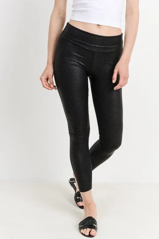 High Waisted Snake Skin Leggings