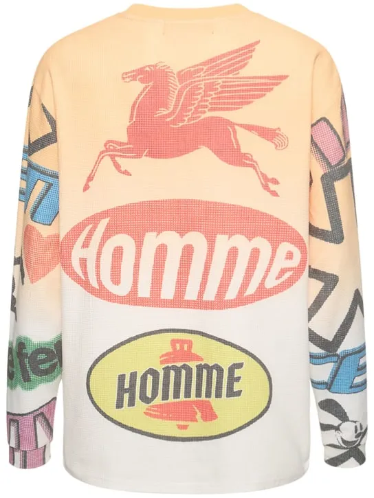 Homme Femme   Moto printed l/s thermal t-shirt 