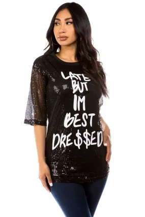 I'm Fashion- Best Dress Sequin Top