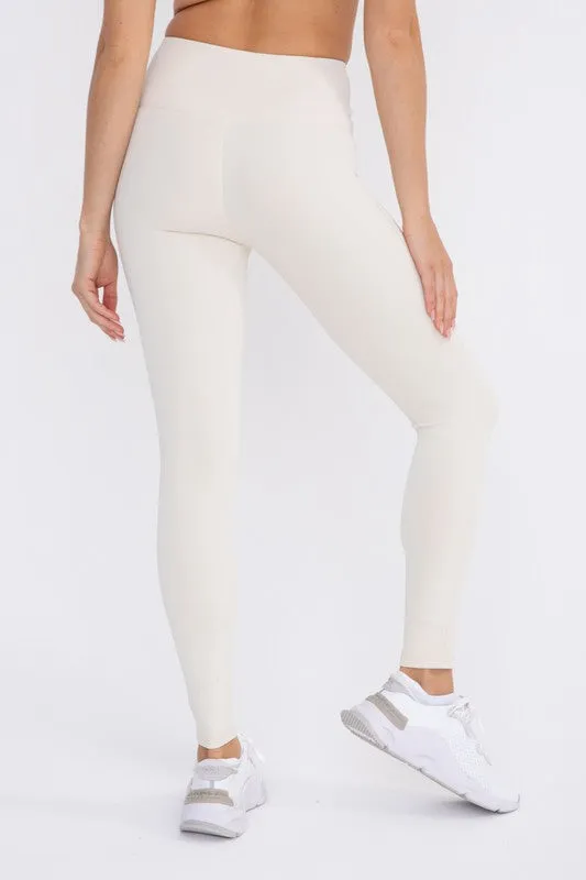 Jacquard Ribbed High-Waisted Leggings