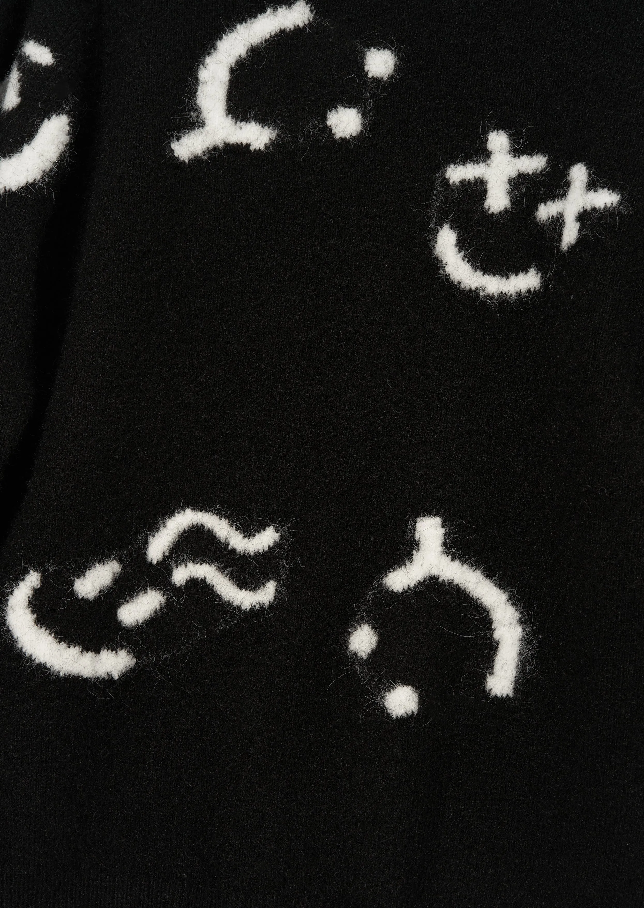 Jasper Black Smiley Jumper