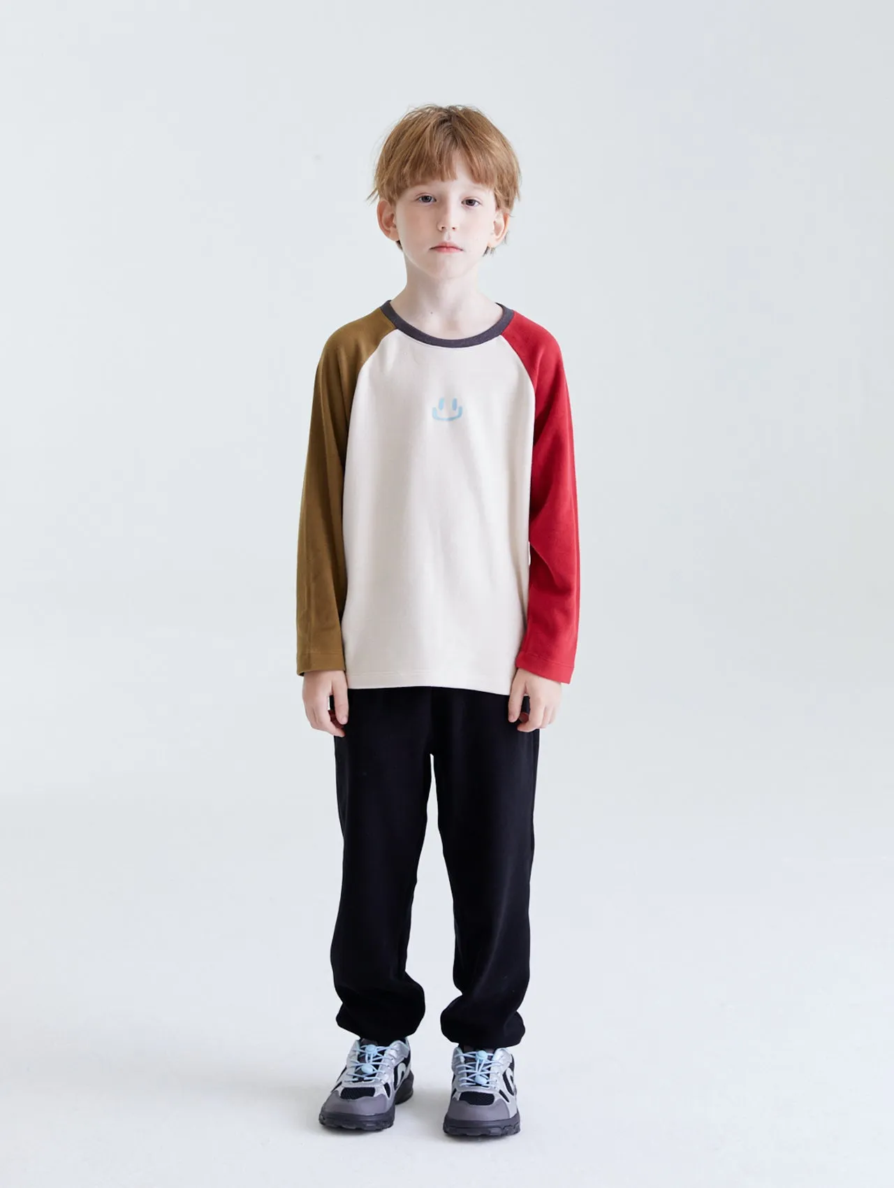 Kids Cloud-soft Pile Raglan Sleeve T-Shirt