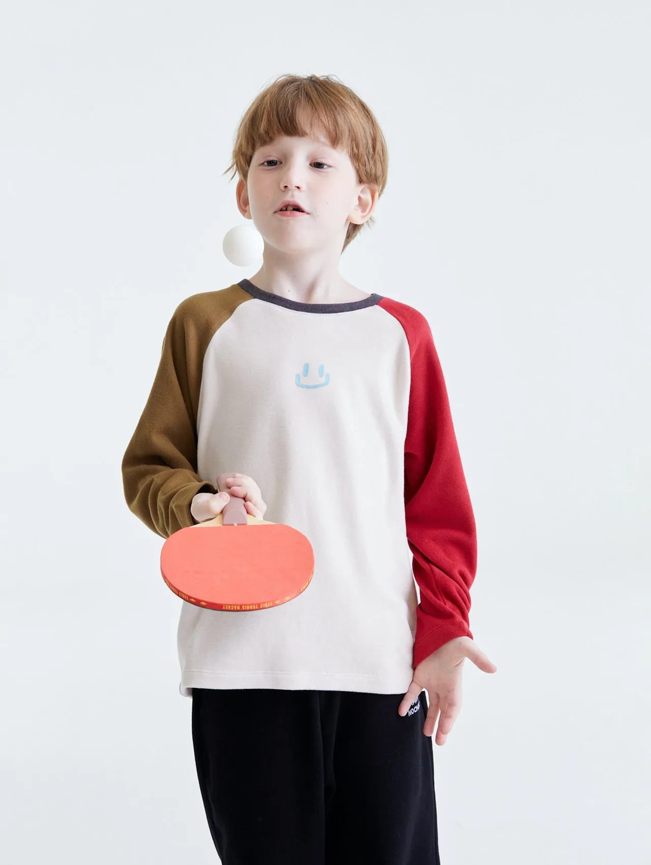 Kids Cloud-soft Pile Raglan Sleeve T-Shirt