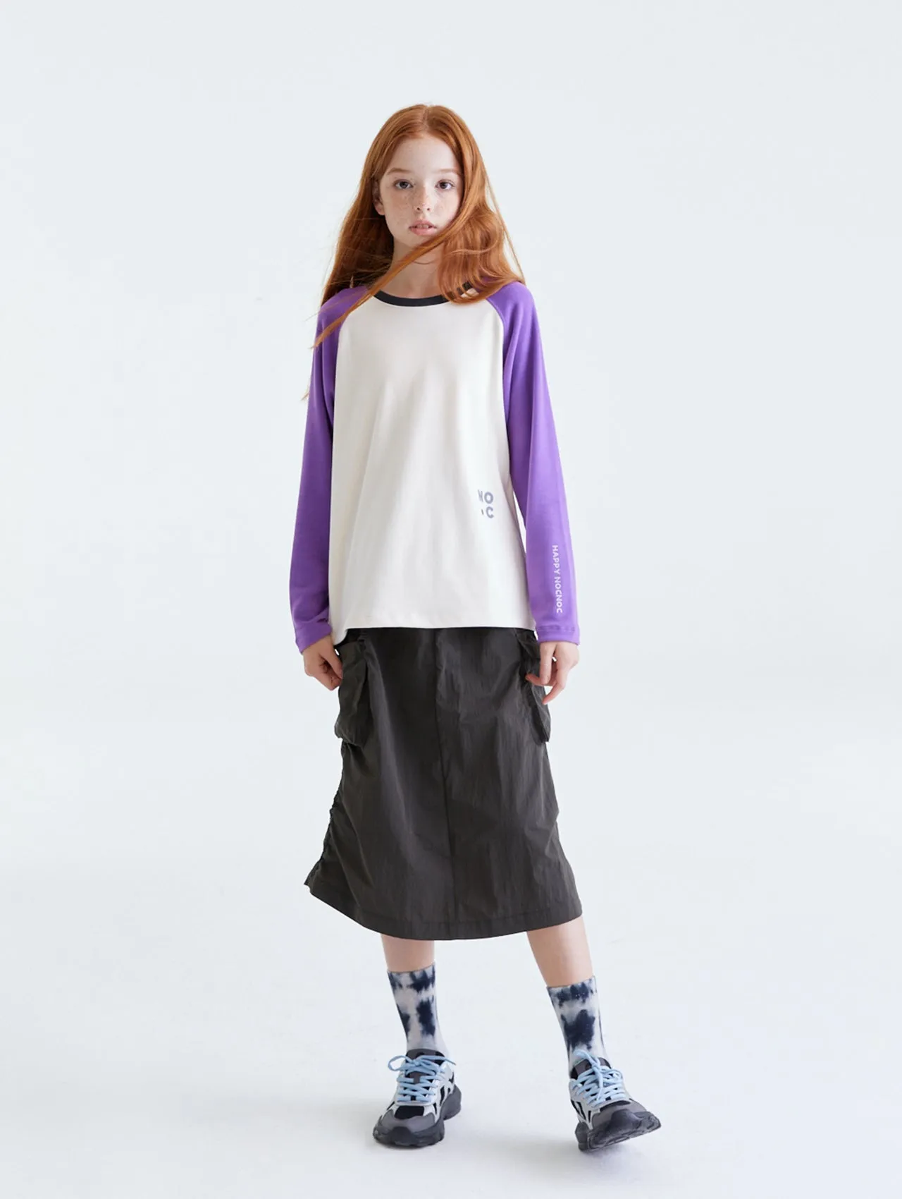 Kids Cloud-soft Pile Raglan Sleeve T-Shirt