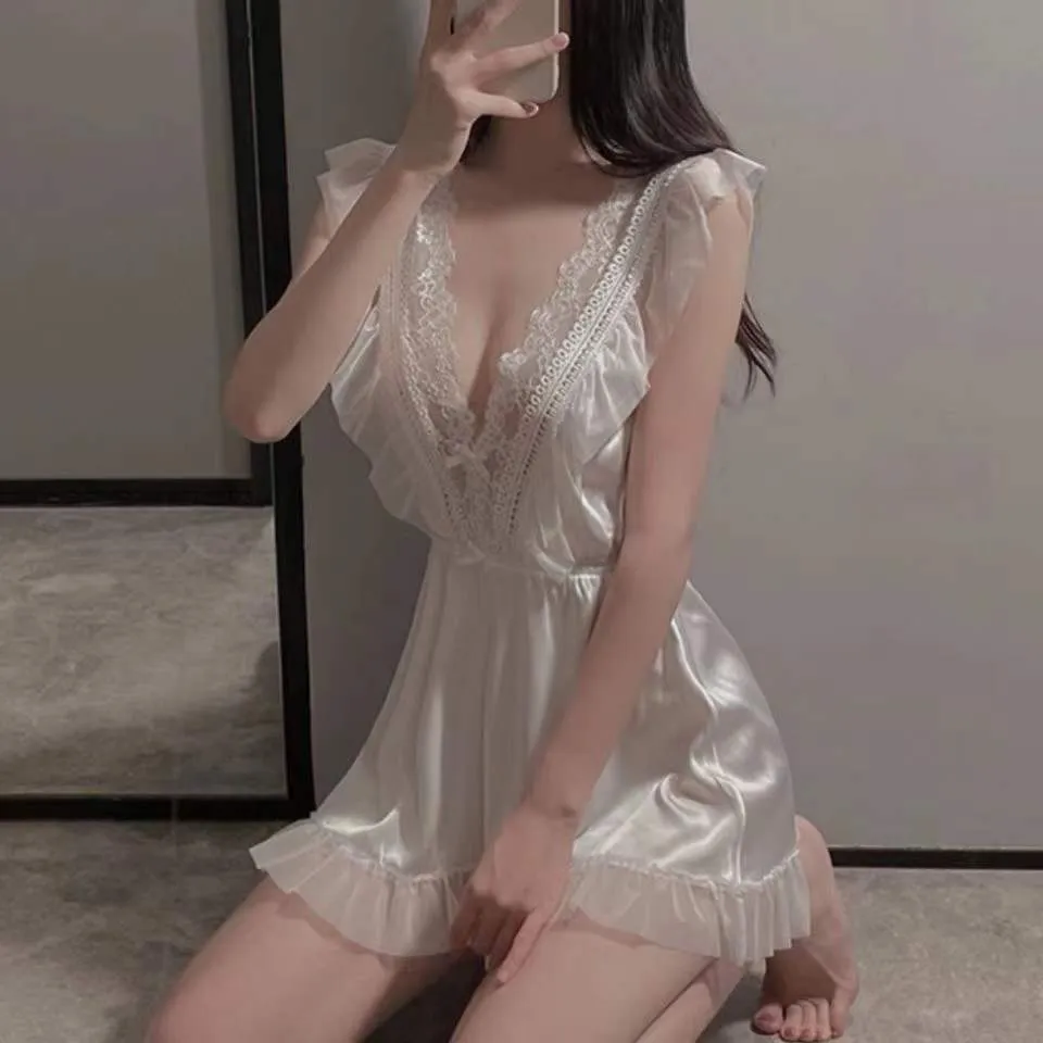 Korean Style V Neck Nightdress