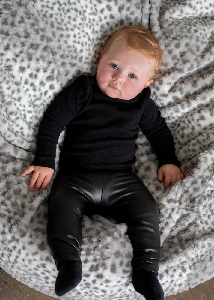 Leather Leggings, Black