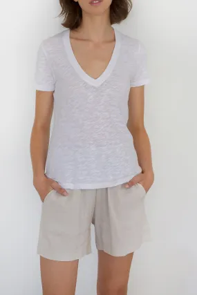 Linen Style T-Shirt White