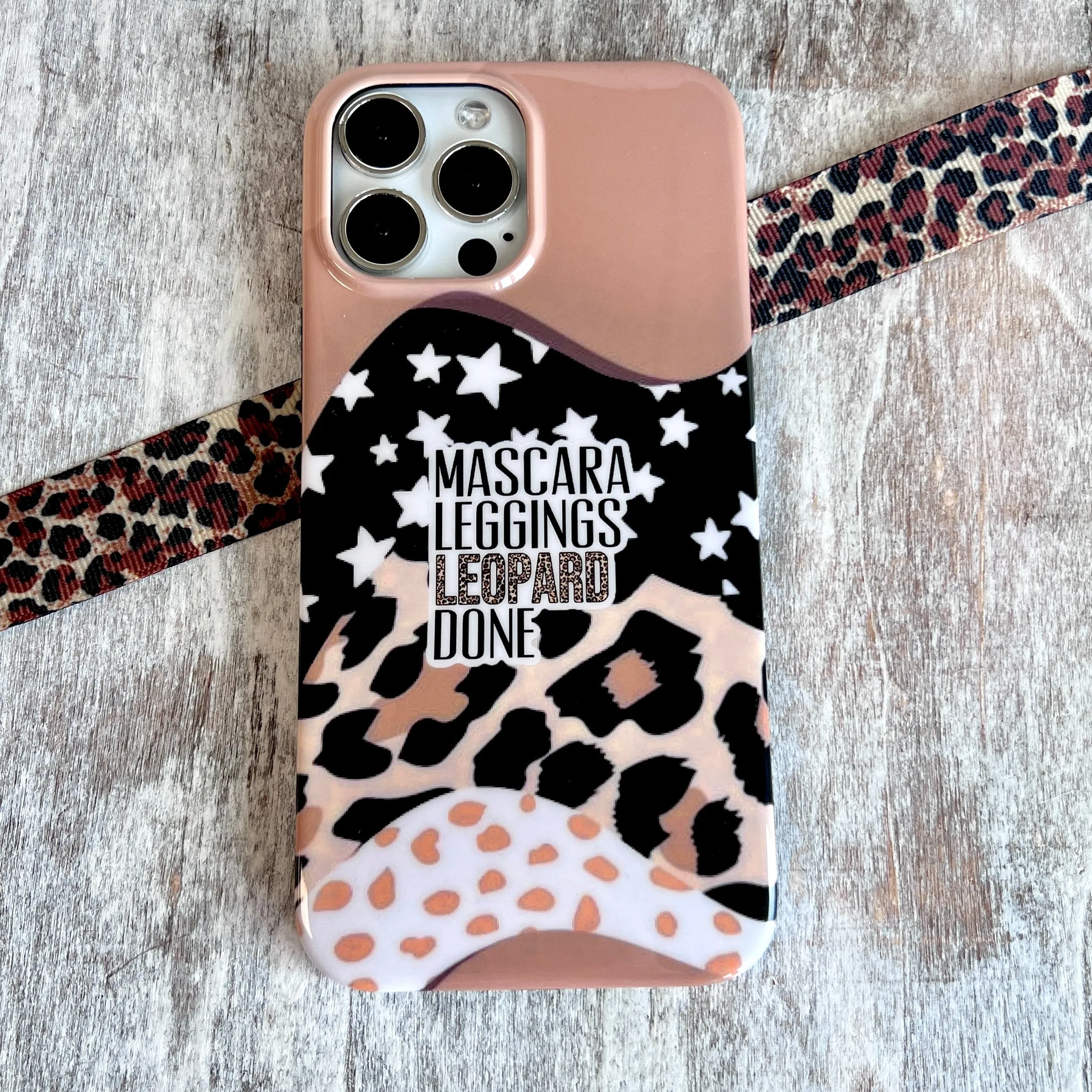 Mascara, Leopard, Leggings Phone Case For iPhone