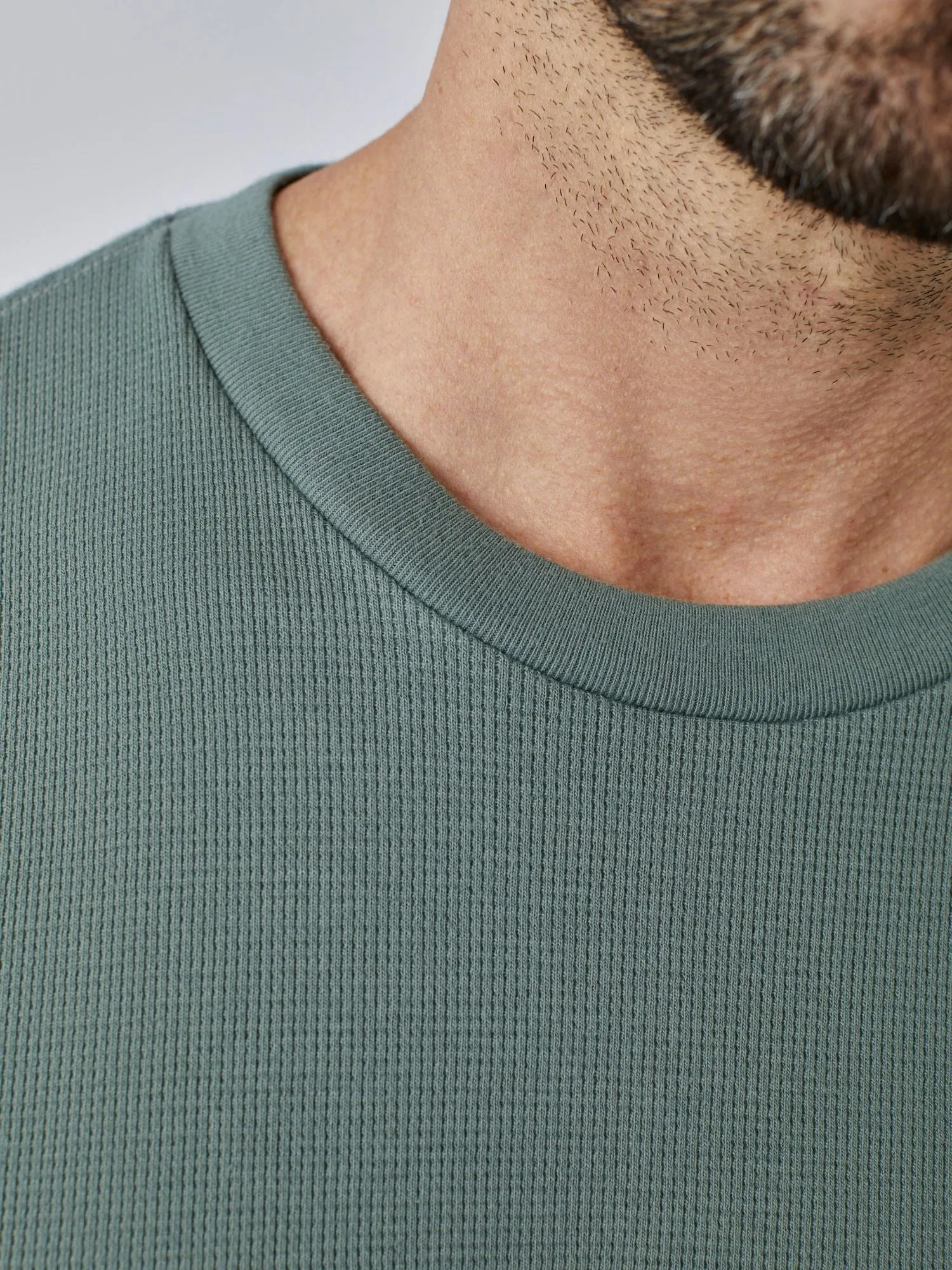 Mercury Green Thermal Long Sleeve Crew