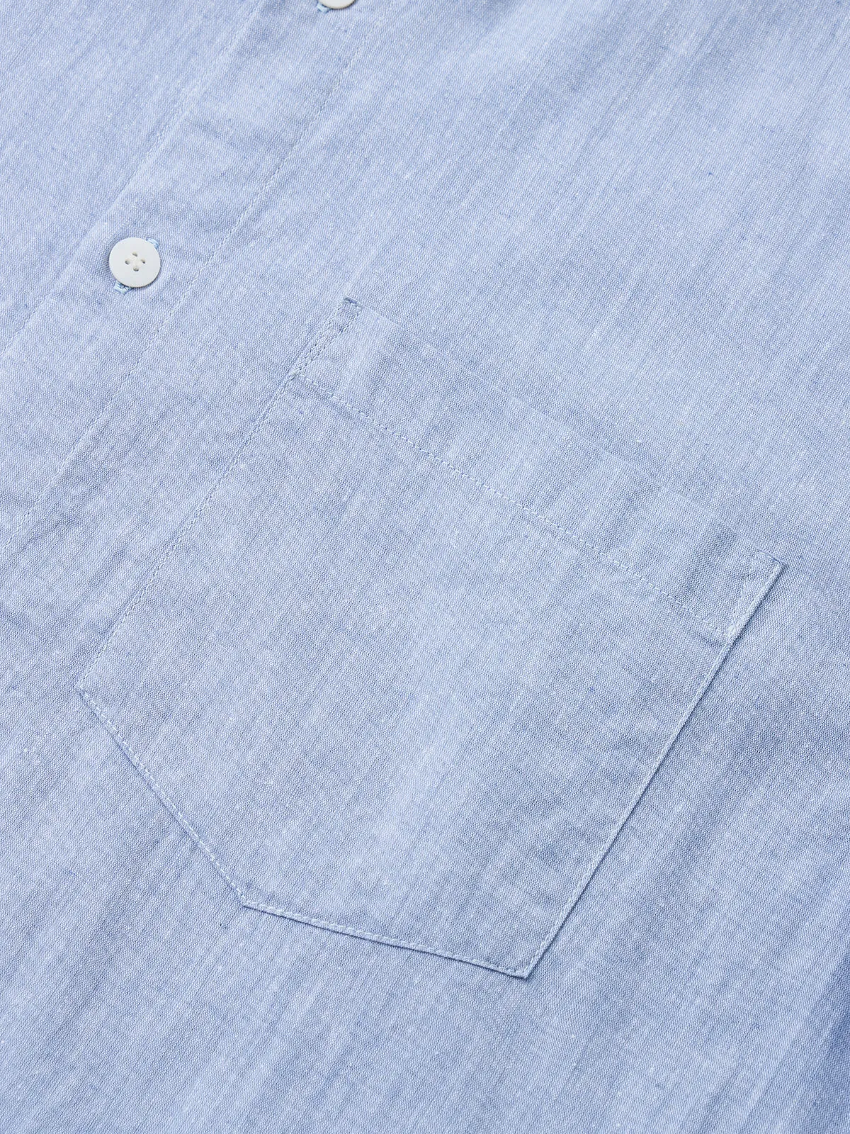 Minimalist Light Blue Cotton Linen Shirt