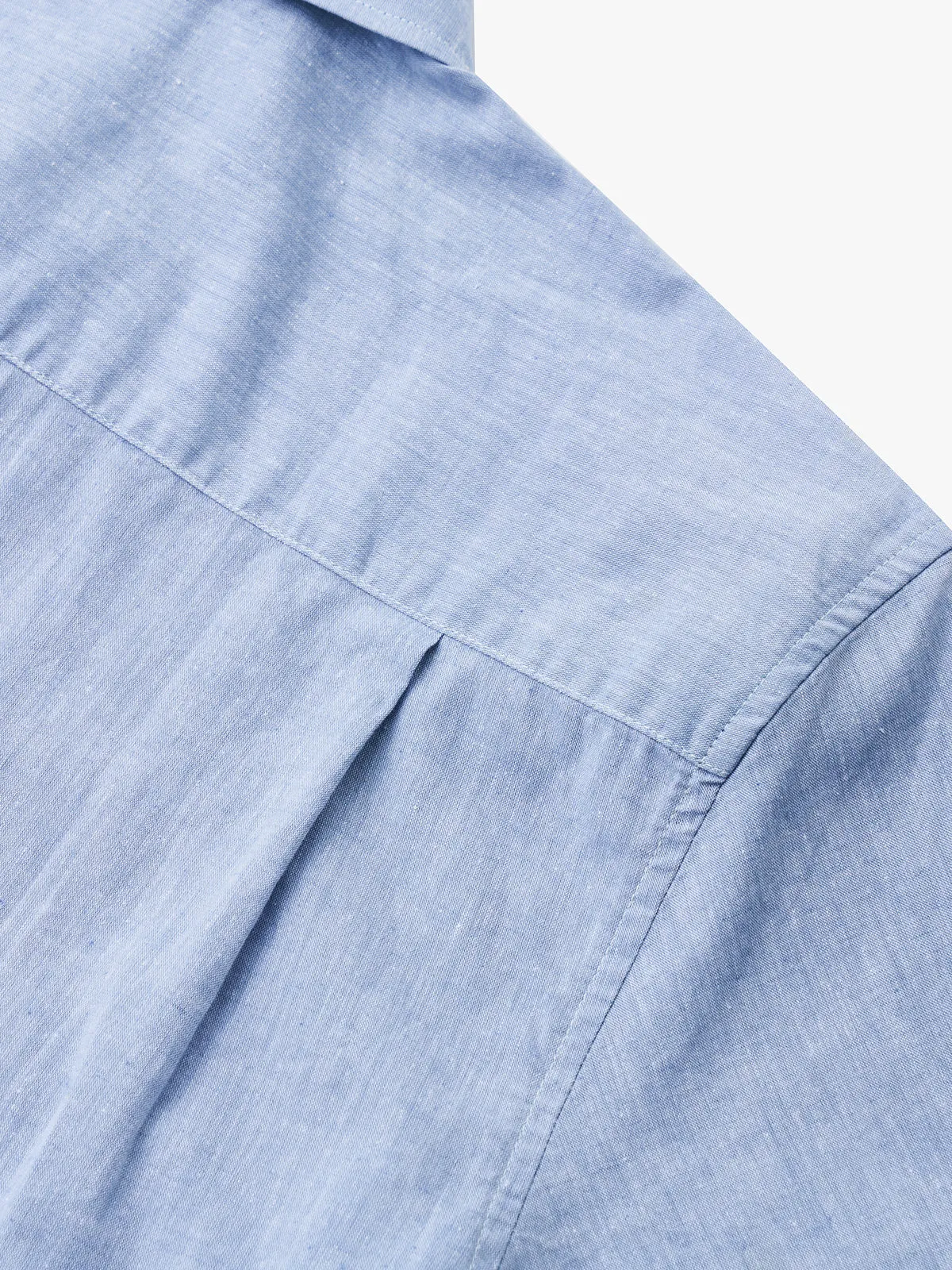 Minimalist Light Blue Cotton Linen Shirt