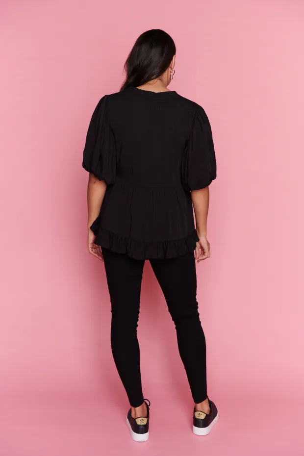 Monte Black Blouse