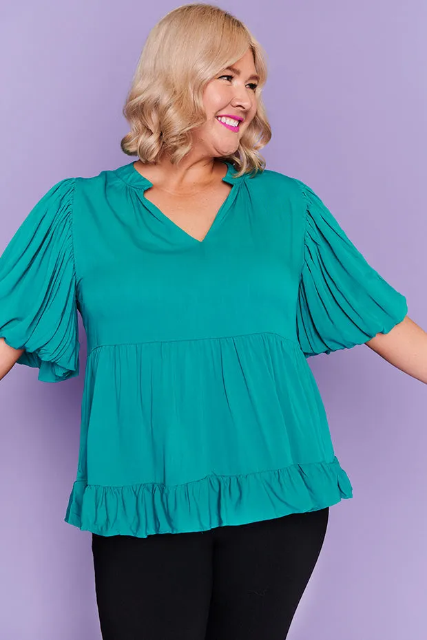 Monte Teal Blouse