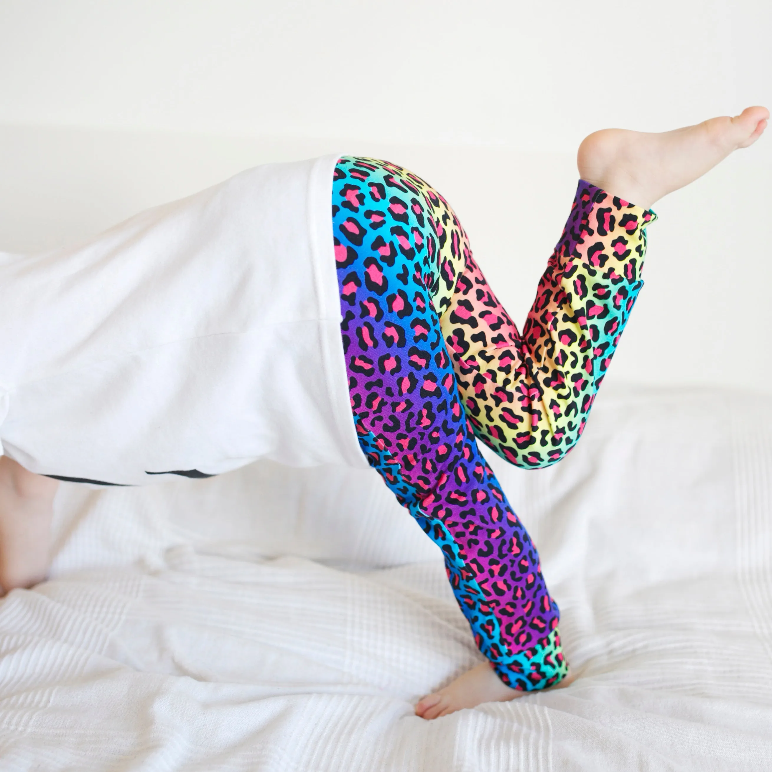 Neon leopard Leggings 0-9 Years