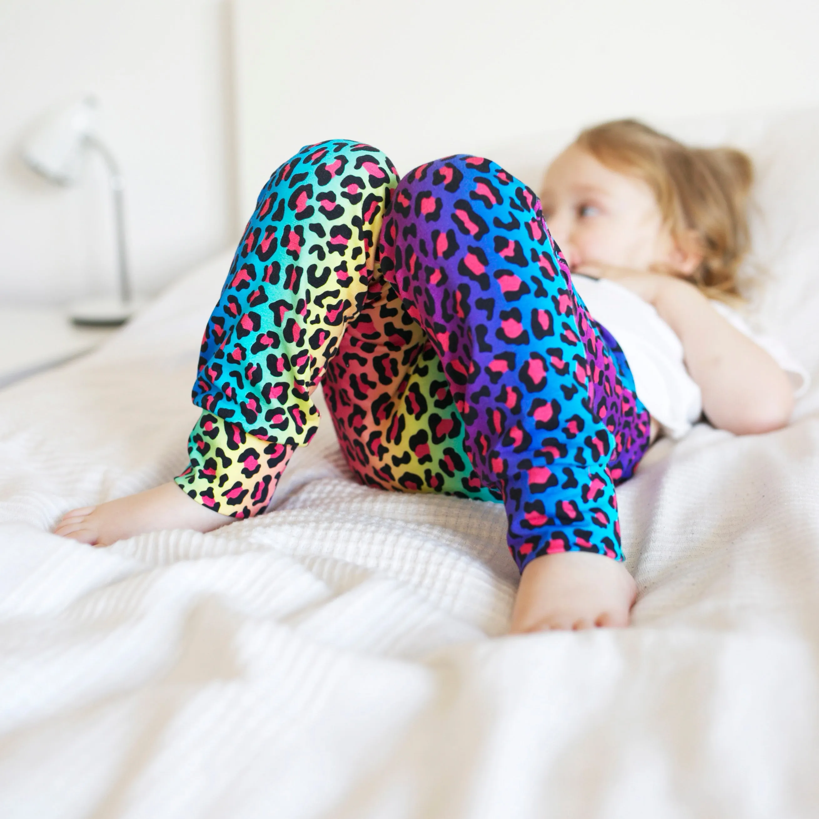 Neon leopard Leggings 0-9 Years