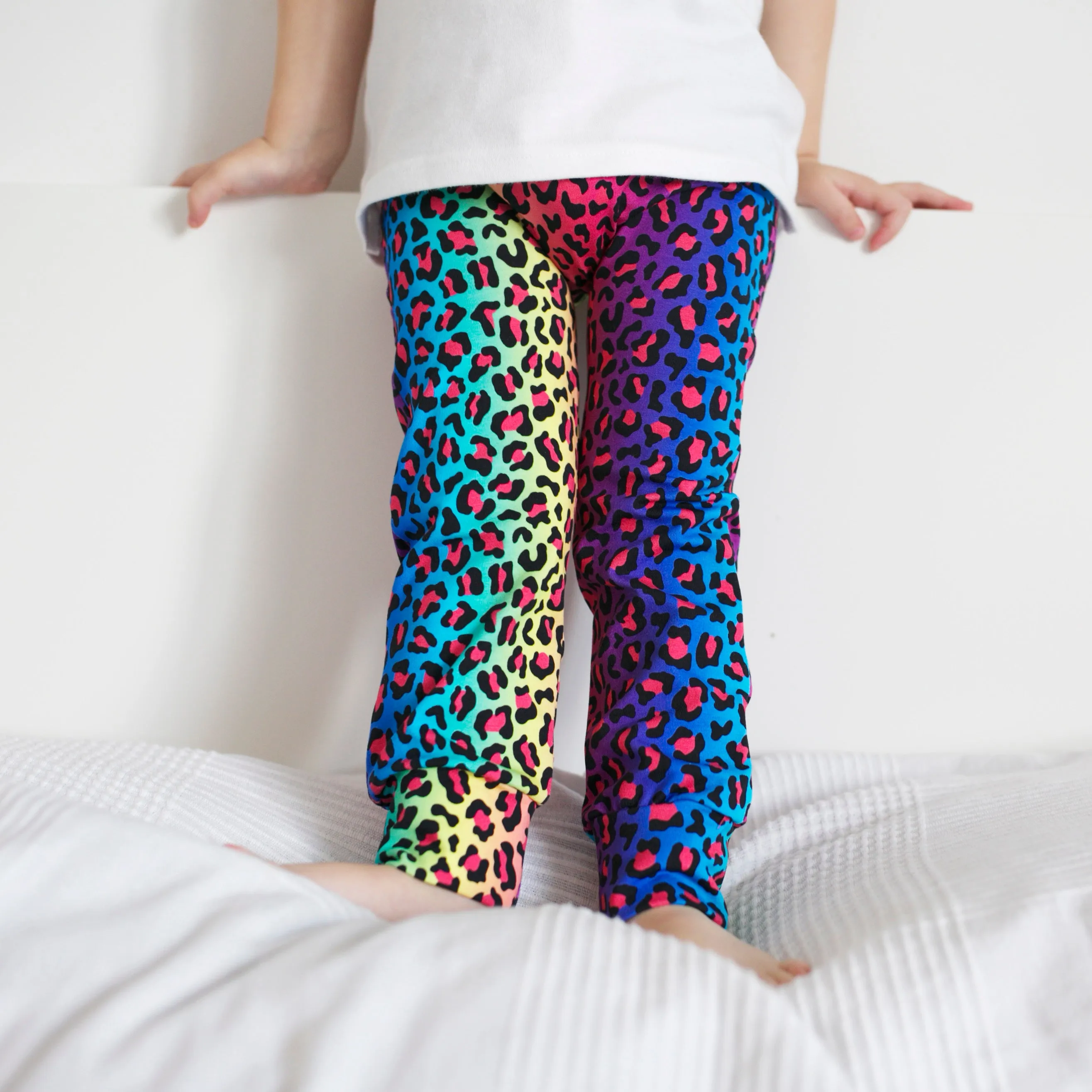 Neon leopard Leggings 0-9 Years