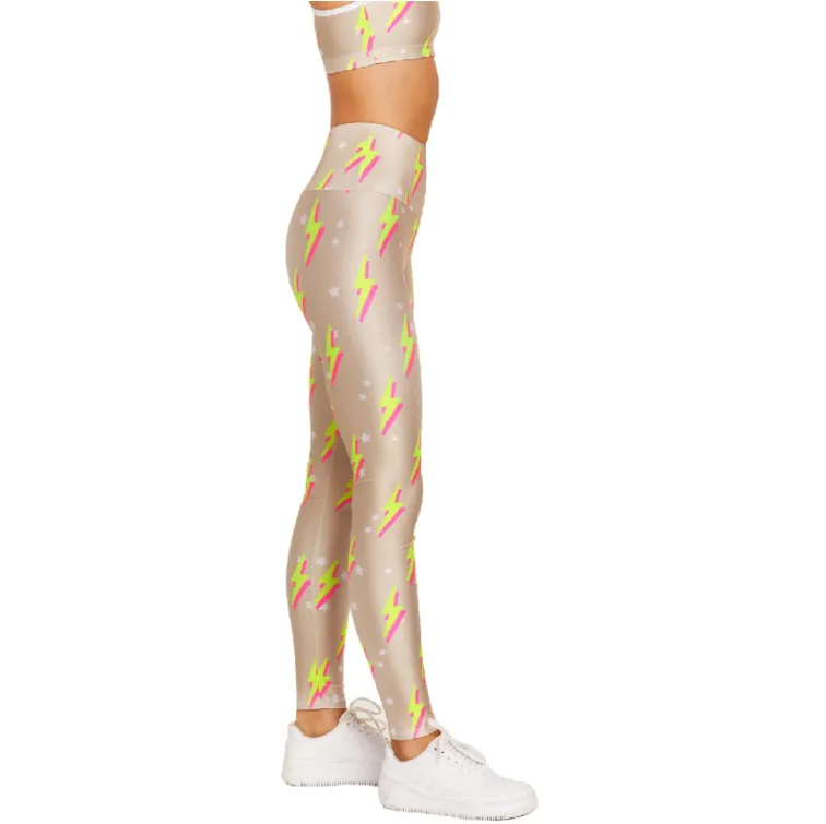 Nude Neon Bolts Leggings