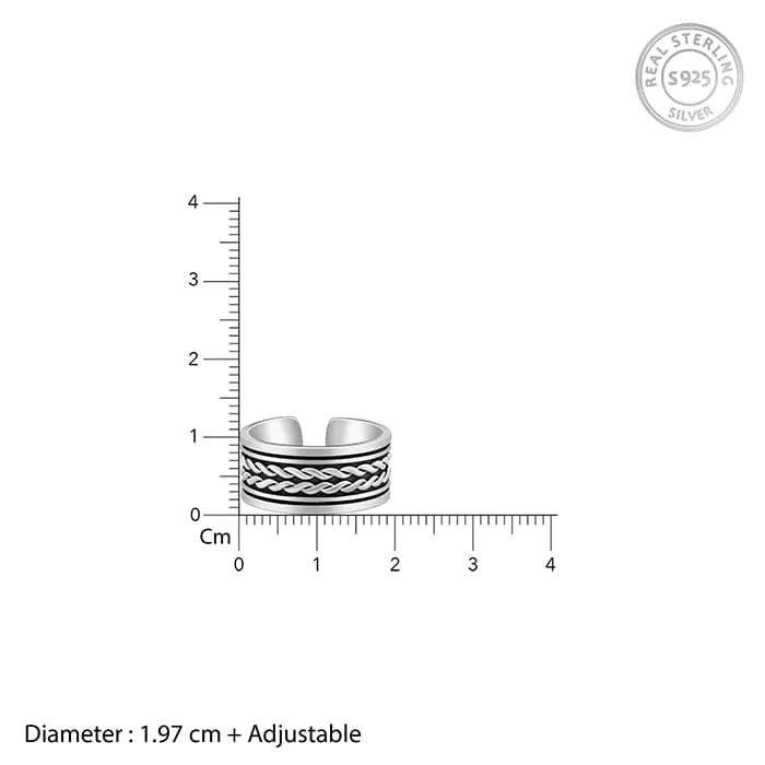 Oxidised Silver Bond Of Trust Ring For Him
